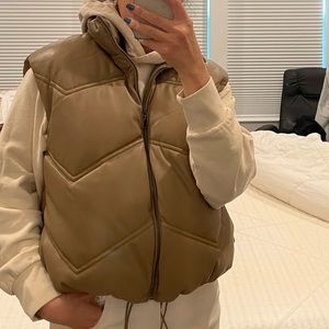 TRUTH Leather puffer vest (by Banana Republic)